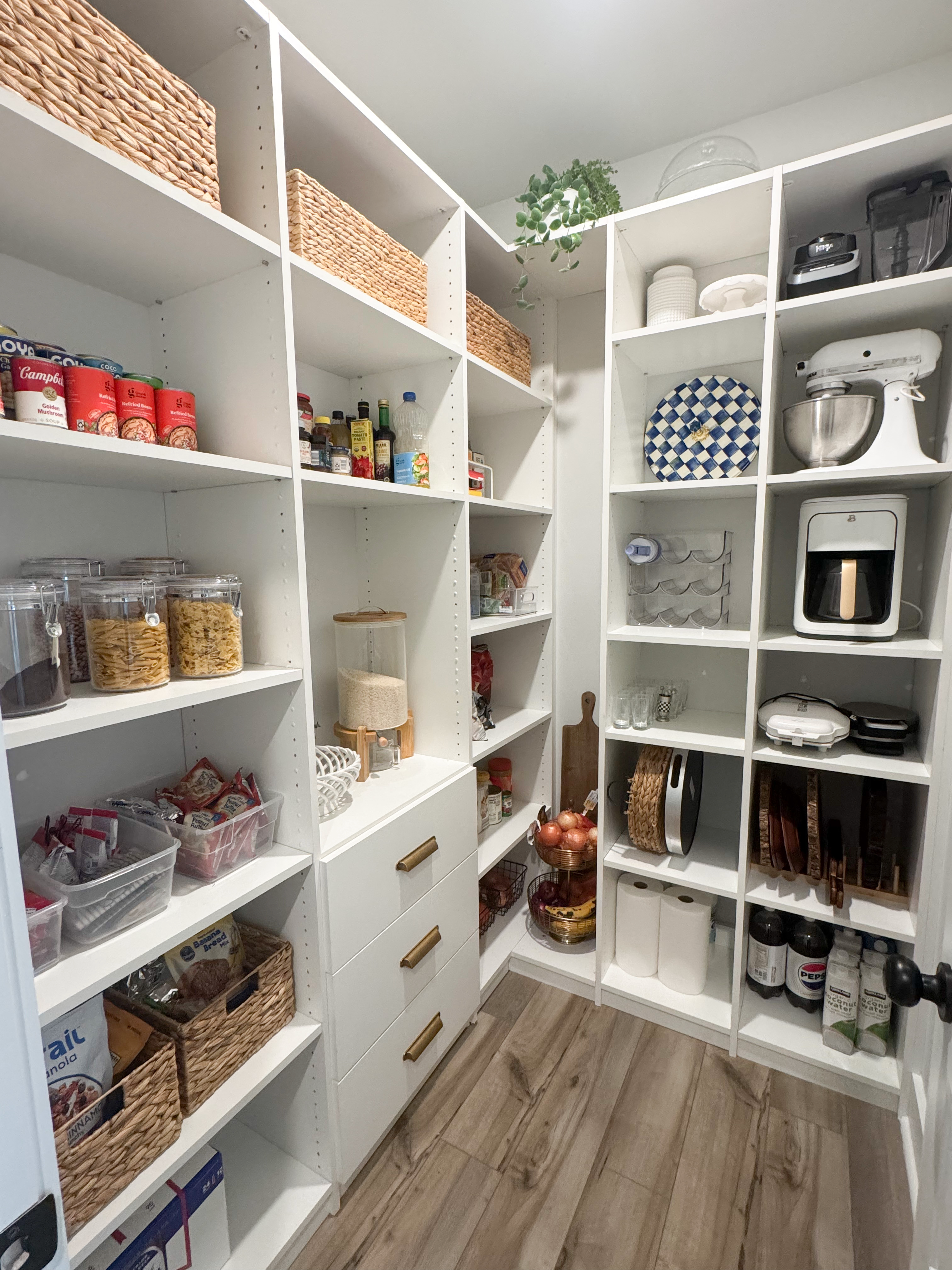 Custom built-in closet storage